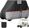 VEVOR Golf Cart Cover, Full Coverage 2+2/4 Passenger Golf Cart, 420D Waterproof Oxford Fabric Club Car Cover Fits Most Carts Club Car, Yamaha, EZGO, Honda, Silver-Coated Layer & Three Zipper Doors