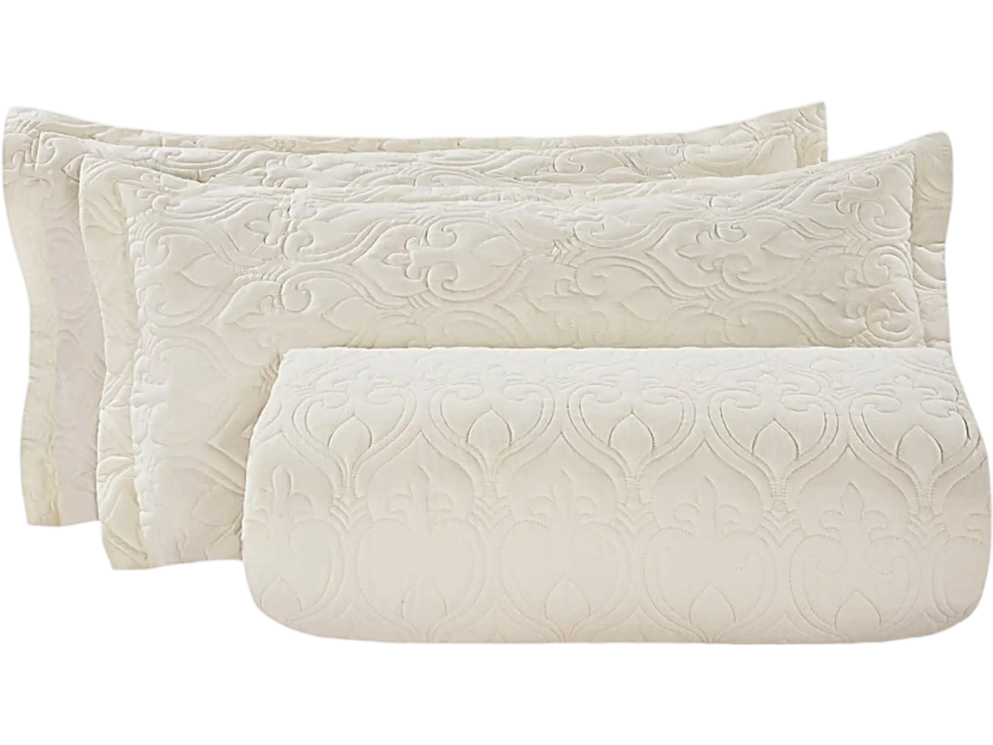 Vevor Quilt Set King Size Beige 3-Piece Bedding Set with 2 Pillow Shams New
