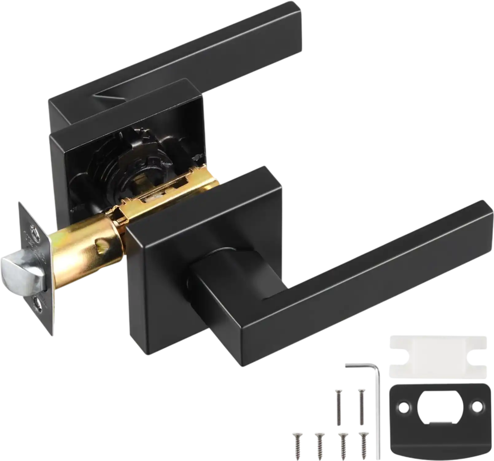 Vevor Door Lever Passage Door Handle Matte Black Reversible Non-Locking New