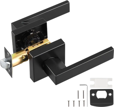 Vevor Door Lever Passage Door Handle Matte Black Reversible Non-Locking New