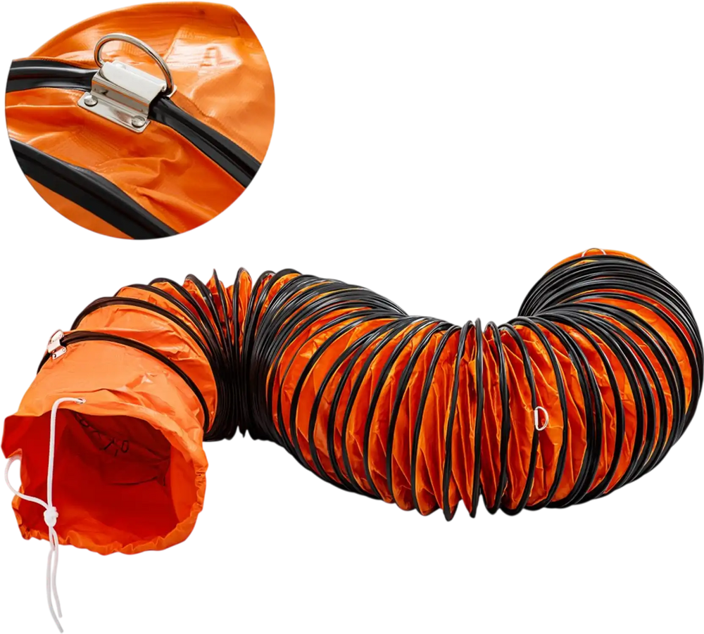 VEVOR Ducting Hose, 25ft PVC Flexible HVAC Duct Hosing for 10 Inch Utility Blower Exhaust Fan