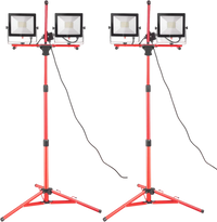 VEVOR LED Work Light with Stand, 2PCS 10000 Lumen Dual-head LED Work Light with 27.6\