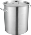 VEVOR Stainless Steel Stockpot, 42 Quart Large Cooking Pots, Multipurpose Cookware Sauce Pot with Lid & Handle, Heavy Duty Commercial Grade Stock Pot, Sanding Treatment, for Large Groups Events Silver