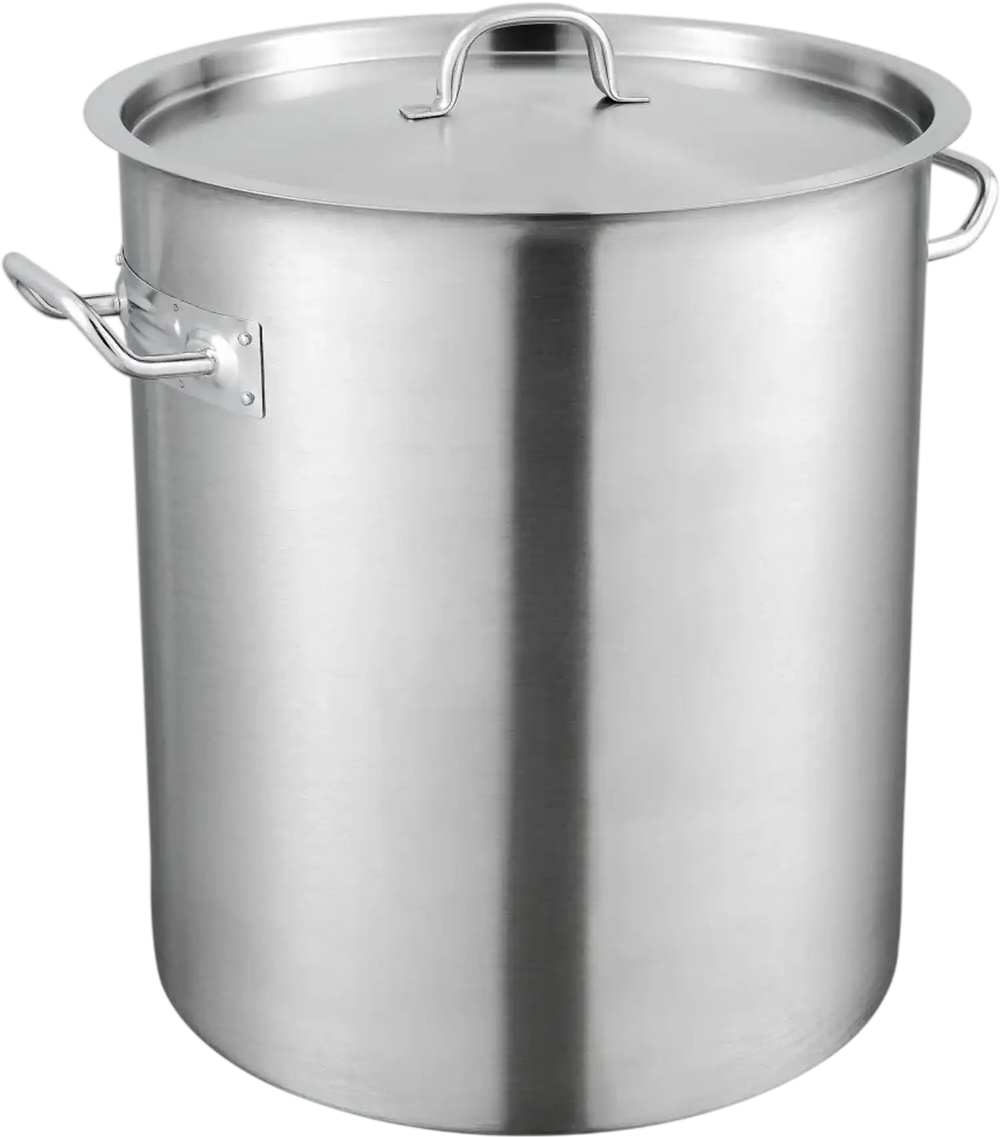 VEVOR Stainless Steel Stockpot, 42 Quart Large Cooking Pots, Multipurpose Cookware Sauce Pot with Lid & Handle, Heavy Duty Commercial Grade Stock Pot, Sanding Treatment, for Large Groups Events Silver
