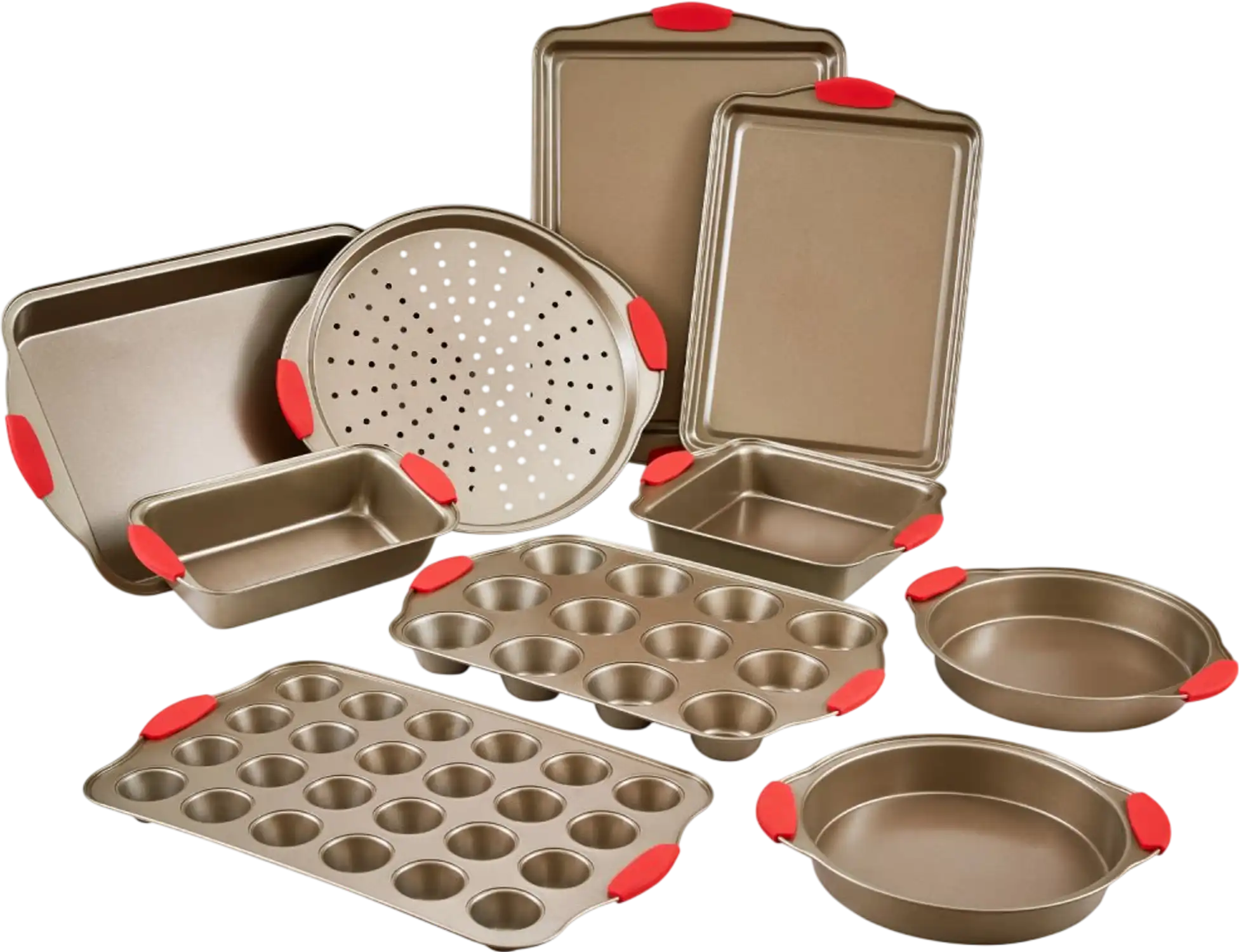Vevor Bakeware Set 10-Piece Nonstick Carbon Steel Baking Pans with Silicone Handles New