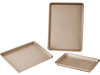 VEVOR Baking Pans Set, 3-Piece, Nonstick Carbon Steel Cookware Sheets & Trays, Stackable Kitchen Oven Bakeware Cooking Sets with Silicone Handles, Easy to Clean, for Baking Cookie Cake Muffin Bread