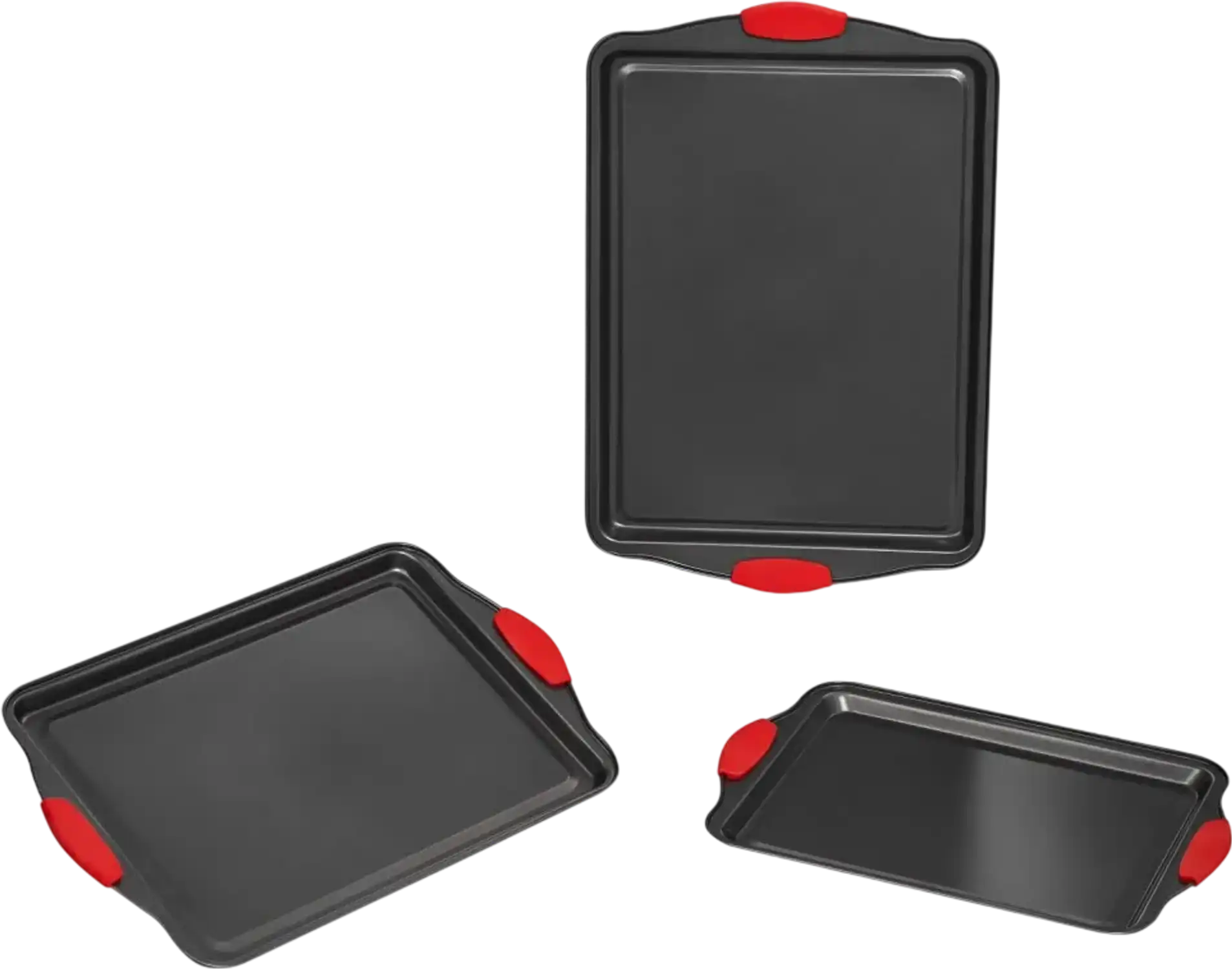 Vevor Bakeware Set 3-Piece Nonstick Carbon Steel Baking Pan Set with Silicone Handle New