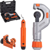 VEVOR 3PCS Tubing Cutter Set - Heavy Duty Pipe Cutter 3/16"-2"OD, Mini Tube Cutter 1/8"-7/8" & Deburring Tool, Professional Ultimate Pipe Cutter Set for Stainless Steel, Copper, Aluminum, Plastic Pipe