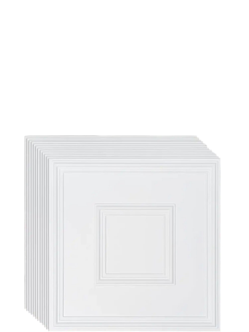 VEVOR Ceiling Tiles, 12-Pack 24 x 24 in, Drop Ceiling Tiles Premium PVC Sheet, Easy Installation/ Cutting Plastic Glue-up Ceiling Tile, Ceiling Covering for Home/Office Decoration, White Geometric