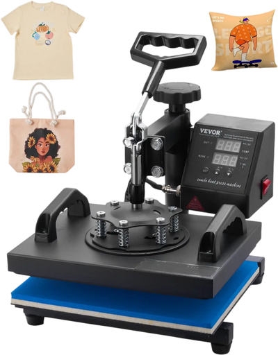 VEVOR Heat Press, 12x10Inch T-Shirt Press Machine, T-shirt Press Heat Press 30x23cm Printing Machine Heat Transfer Sublimation Machine for T-shirts