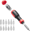 VEVOR Screwdriver Set, 13 in 1 Magnetic Multi Bit Mini Nut Driver Set, Phillips, Flat Head, Torx, Square Bits for Men, Manual Precision Repair Tool Kit for Sockets, Furniture, Home Appliances, Cars