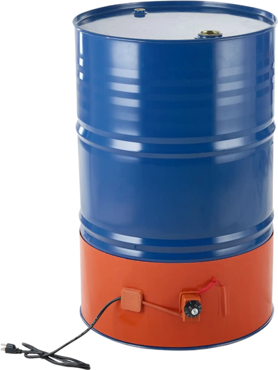 VEVOR Metal Drum Heater, 1200 Watt 10 inch Width, Pail Heating Band for 55 Gallon Barrel, 86-302℉ Adjustable Thermostat, High Efficiency Silicone Grease Keg Heater, FCC Listed Orange