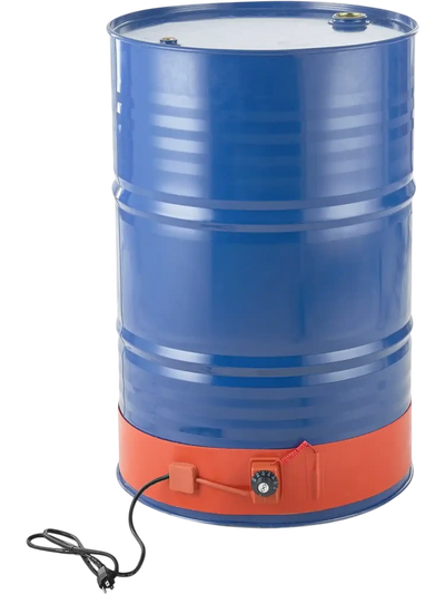 VEVOR Metal Drum Heater, 1200 Watt 5 inch Width, Pail Heating Band for 55 Gallon Barrel, 86-302℉ Adjustable Thermostat, High Efficiency Silicone Grease Keg Heater, FCC Listed Orange