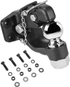 VEVOR Pintle Hook, 30000 lbs Towing Capacity, Trailer Hitches Receiver Hook Combination 2-5/16-inch Hitch Ball, Fits 2.5 to 3-inch Lunette Ring with Mounting Kit, Wear-resistant, Black Powder Coat
