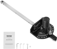 VEVOR Accurate Miter Gauge, Fits Slots 3/4'' x 3/8'', Crafted from Aluminum Alloy, Features 15 Adjustable Angle Stops, Spring-Loaded Plunger & Detachable Disc, Ideal for Woodwork & Table Saws