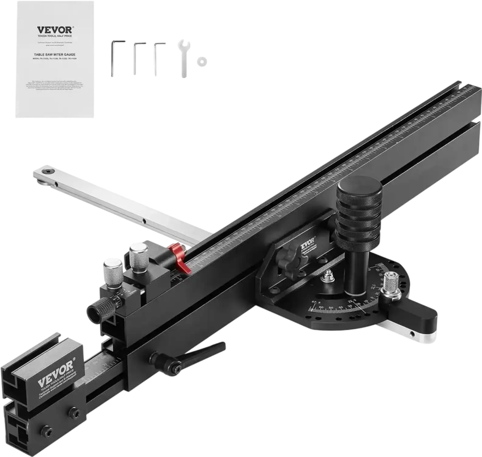 Vevor Table Saw Miter Gauge Precision Aluminum Alloy Standard Slot 3/4