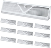 VEVOR 18-Inch Floor Registers, 10-Pack Baseboard Registers, HVAC Heavy-Duty Walkable Iron Floor Vents, Rustproof Anti-Peeling Air Vents Deflector Adjustable with Metal Damper for Home & Office, White