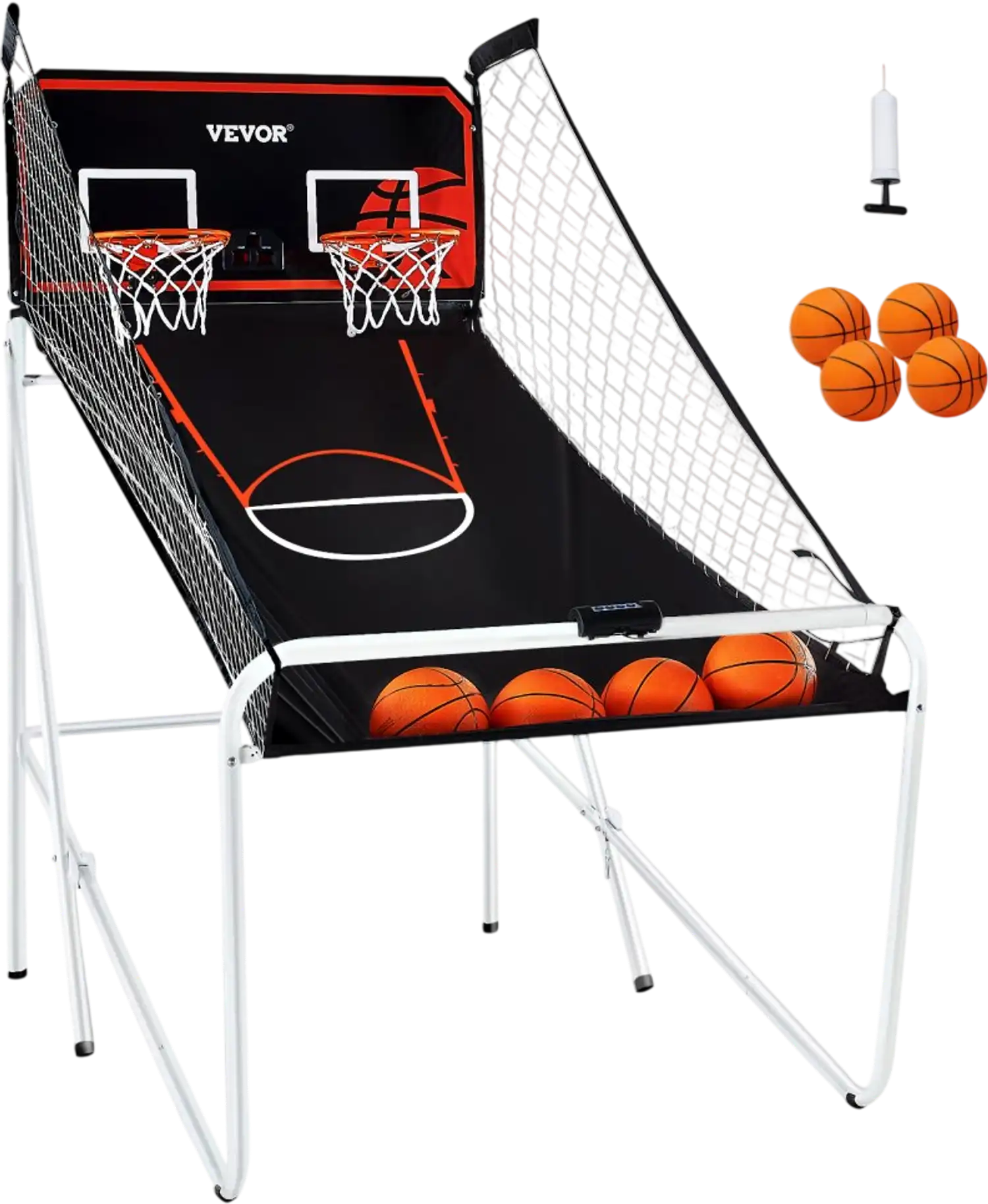 Vevor Basketball Arcade Game Foldable 2-Player Indoor Dual Shot with Electronic Scoreboard New
