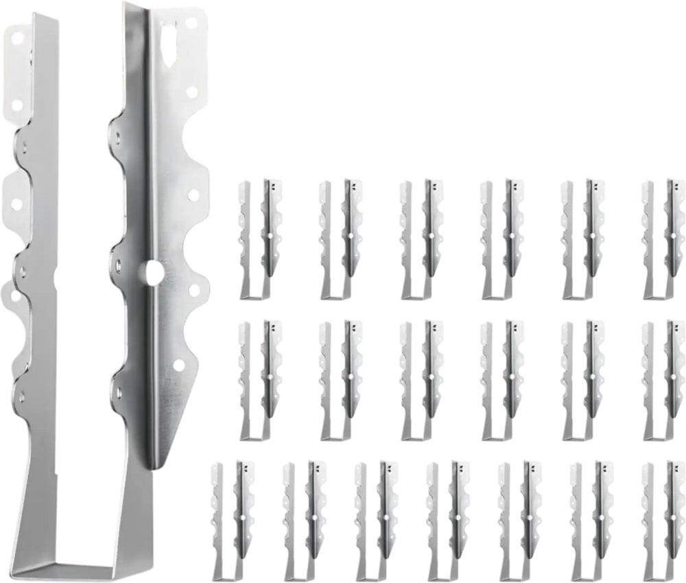 VEVOR 50 Pcs Joist Hanger, Inner Dimensions 1.57 x 1.50 x 7.83 inch / 40 x 38 x 199 mm, Rafter Hurricane Ties Joist Hangers with Rustproof Coating, Tie Brackets for Floor Deck and Ceiling Trusses