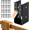 VEVOR Concealed Joist Hanger, 2x4 Inch Outdoor Concealed-Flange Joist Bracket with Screws, Steel Light Joist Hangers for 1.93 x 3.62 Inch / 49 x 92 mm Beam, Swing, Fence, Wooden Slides, 24 Pcs