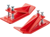 VEVOR Tractor Bucket Protector, 2PCS Heavy Duty Steel Bucket Edge Protectors, Edge Tamer Anti-Skid Device with Double Hexagon Lock Nuts and Bolts, for Snow, Leave Removal & Spreading Gravel (Red)