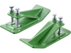 VEVOR Tractor Bucket Protector, 2PCS Heavy Duty Steel Bucket Edge Protectors, Edge Tamer Anti-Skid Device with Double Hexagon Lock Nuts and Bolts, for Snow, Leave Removal & Spreading Gravel (Green)