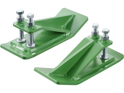 VEVOR Tractor Bucket Protector, 2PCS Heavy Duty Steel Bucket Edge Protectors, Edge Tamer Anti-Skid Device with Double Hexagon Lock Nuts and Bolts, for Snow, Leave Removal & Spreading Gravel (Green)