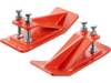 VEVOR Tractor Bucket Protector, 2PCS Heavy Duty Steel Bucket Edge Protectors, Edge Tamer Anti-Skid Device with Double Hexagon Lock Nuts and Bolts, for Snow, Leave Removal & Spreading Gravel (Orange)