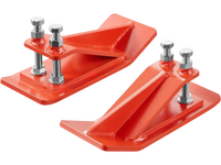 VEVOR Tractor Bucket Protector, 2PCS Heavy Duty Steel Bucket Edge Protectors, Edge Tamer Anti-Skid Device with Double Hexagon Lock Nuts and Bolts, for Snow, Leave Removal & Spreading Gravel (Orange)