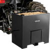 VEVOR Ballast Box, 3-Point Category 1 Tractor Ballast of 800 lbs Capacity, with Standard 2 Inch Hitch Receiver, Heavy-Duty Steel 5 ft³ Large Volume Durable Loader Attachment with Sliding Door, Black