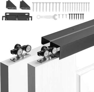 Vevor Bypass Door Hardware Kit 6' Dual-Track 2-Door System New