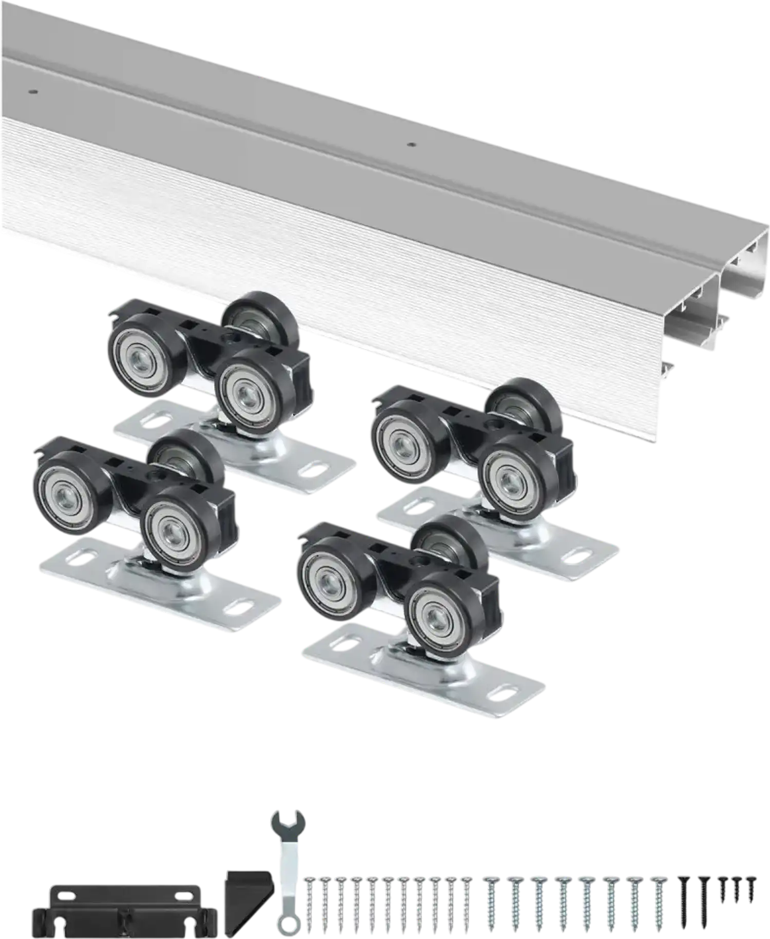 Vevor Bypass Door Hardware 6' Heavy-Duty Sliding Closet Track Kit for 2-Door System New