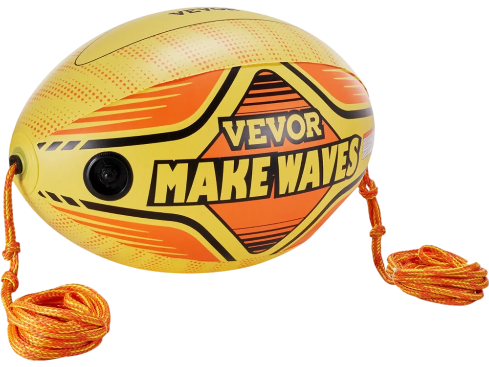 VEVOR Booster Ball, Towable Tube Rope Performance Ball, Thickened PVC Inflatable Booster Balls for Boating and Water Sports - with High Tensile Strength Rope and Speed Safety Valve