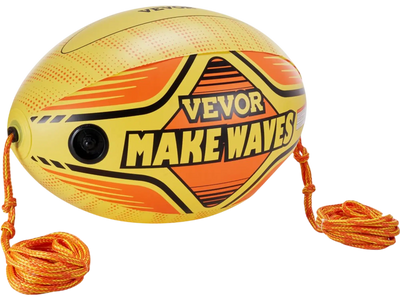VEVOR Booster Ball, Towable Tube Rope Performance Ball, Thickened PVC Inflatable Booster Balls for Boating and Water Sports - with High Tensile Strength Rope and Speed Safety Valve