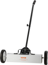VEVOR 45Lbs Rolling Magnetic Sweeper with Wheels, Push-Type Magnetic Pick Up Sweeper, 18-inch Large Magnet Pickup Lawn Sweeper,  Magnet with Telescoping Handle, Easy Cleanup of Workshop Garage Yard