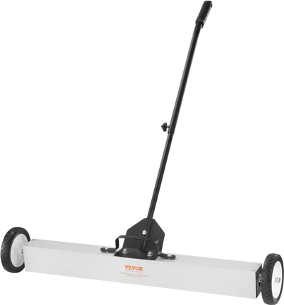VEVOR 55Lbs Rolling Magnetic Sweeper with Wheels,Push-Type Magnetic Pick Up Sweeper, 36-inch Large Magnet Pickup Lawn Sweeper with Telescoping Handle, Easy Cleanup of Workshop Garage Yard