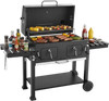 VEVOR Charcoal Grill, 780 sq.in. Extra-Large Charcoal Barbecue Grill with 2 Liftable Charcoal Trays & Folding Side Tables, High-Temp Powder-Coated Steel BBQ Cooking Grills for Patio Backyard Parties
