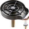 VEVOR Glass Rinser, 10 Powerful Spraying Jets 360° Rotating Cup Rinser for Sink, 304 Stainless Steel Faucet Cup Washer with ABS Cup Holder for Baby Bottle, Glass Cup, Wine Glass (Silver Grey Base)