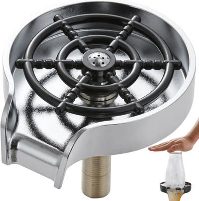 Vevor Glass Rinser 360° Rotating 10-Jet Cup Washer for Sink New