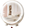 VEVOR 20” Vanity Mirror With Lights, LED Makeup Mirror 3 Color Lighting Modes, with 5X Magnification Mirror, Smart Touch Control, 360°Rotation,Round Lighted Makeup Mirror for Bedroom Tabletop (White)