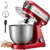 VEVOR 5.3 Qt Tilt Head Stand Mixer 400W Electric Dough Mixer, 10 Speeds Food Kitchen Mixer with Stainless Steel Bowl, Splash Guard, Dough Hook, Whisk, Beater, for Baking Mixing