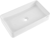 VEVOR Rectangle Vessel Sink, 24" x 13.8" Bathroom Vessel Sink Countertop, White Ceramic Bathroom Sinks Above Counter, Modern Style, Bright and Elegant, Well-Packaged for Bathroom, Hotel, Toilet, RV