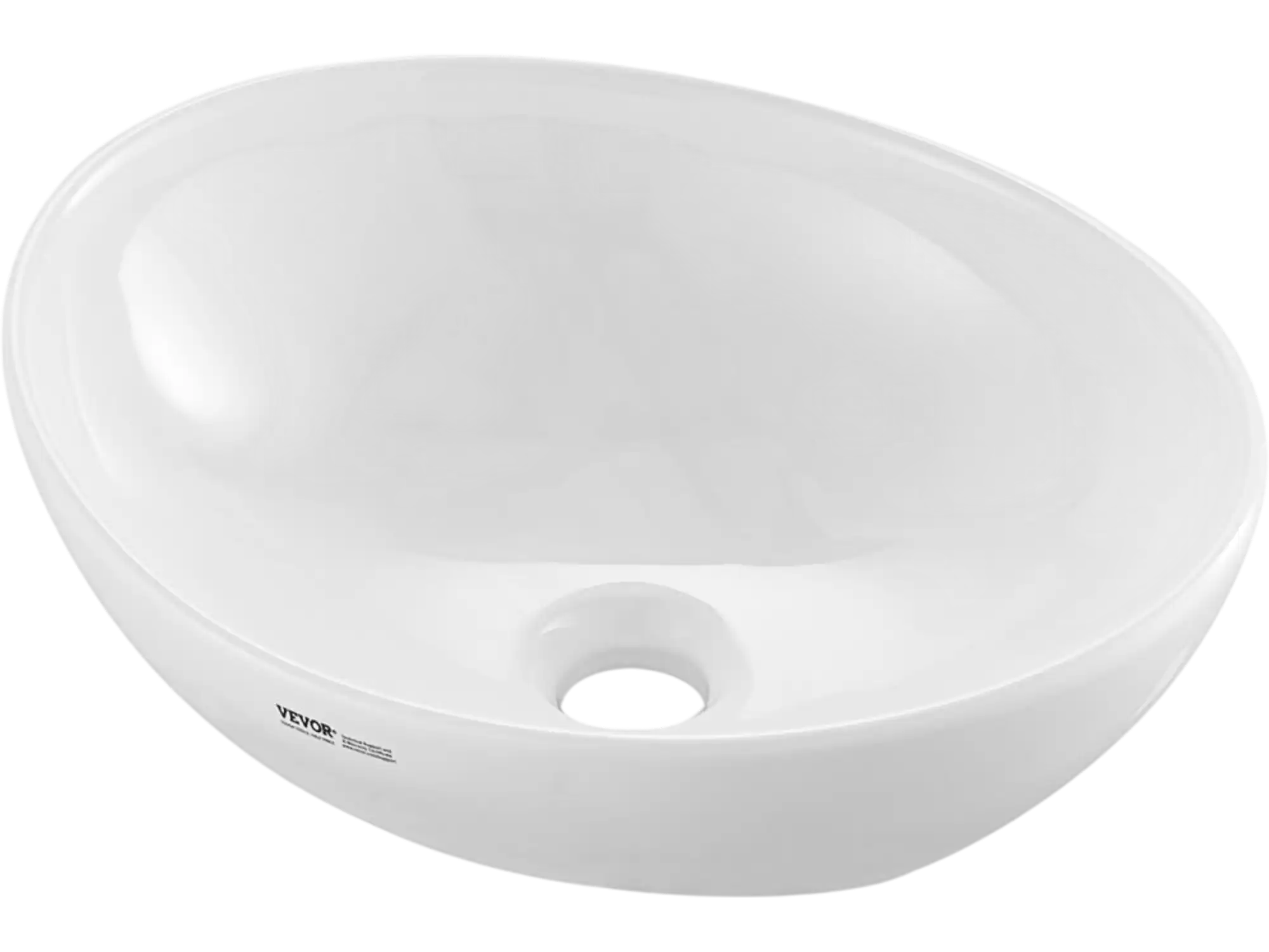 Vevor Vessel Sink Modern Oval Ceramic Bathroom Vanity Bowl 16
