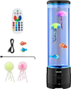 VEVOR Sensory Bubble Tube Lamp, 16 Color Changing Light Effects, Water Fish Lamp with Built-in Bluetooth Speaker & White Noise, Fake Aquarium Tank Night Light for Bedroom Living Room Home Decor