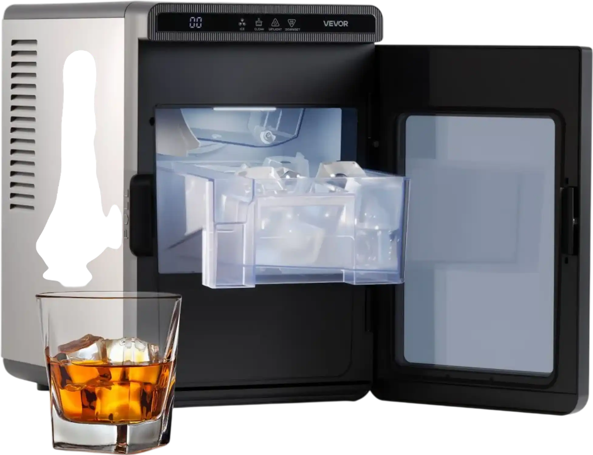 Vevor Ice Maker Countertop 22 lbs/Day Self-Cleaning Portable Square Cube Machine New