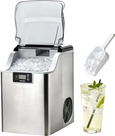 Vevor Ice Maker Countertop Nugget Ice Machine 44 lbs/Day Self-Cleaning Portable New