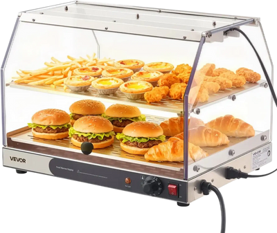 Vevor Food Warmer Display 2-Tier 48L Countertop Commercial Merchandiser New
