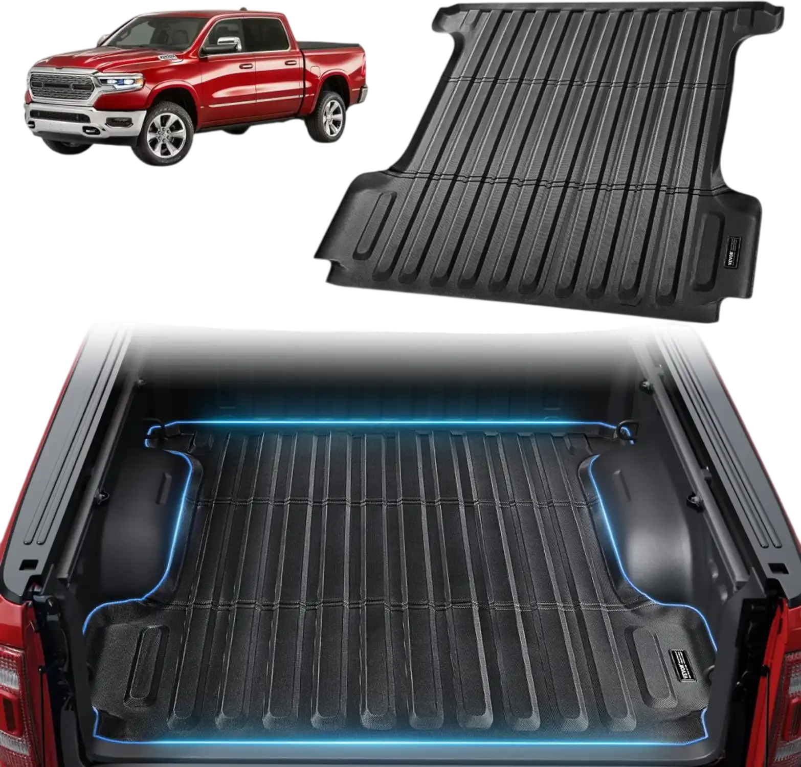 Vevor Truck Bed Mat Dodge Ram 1500 5.6' TPE Bed Liner New