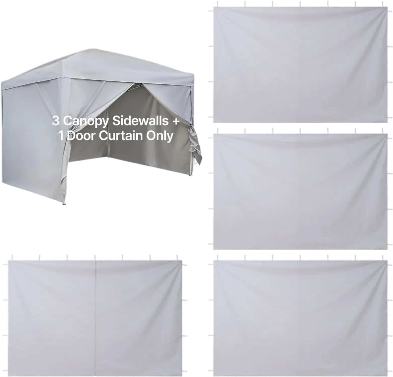 Vevor Canopy Sidewalls 10' x 10' Pop Up Tent Side Panels White New