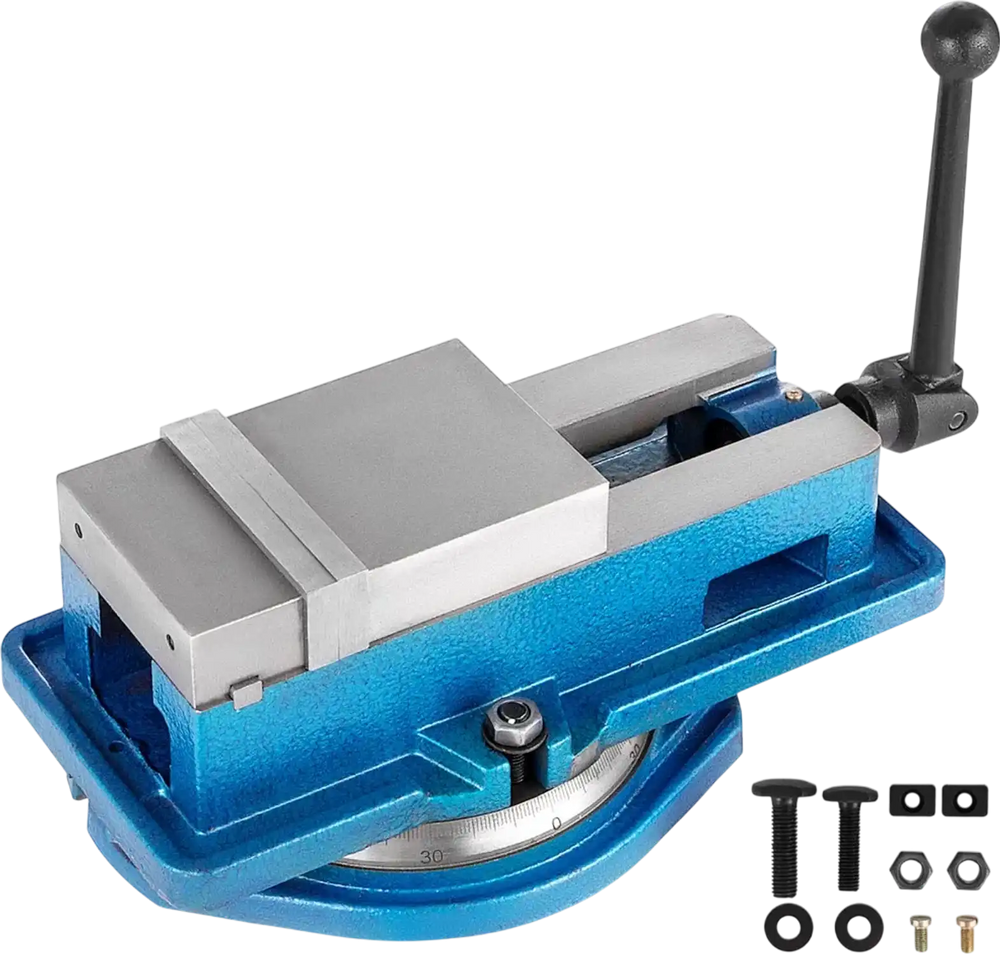 VEVOR Milling Vise 4 Inch,Bench Clamp Vise High Precision Clamping,Mill Vise Ductile Iron Material with 360 Degree Swiveling Base